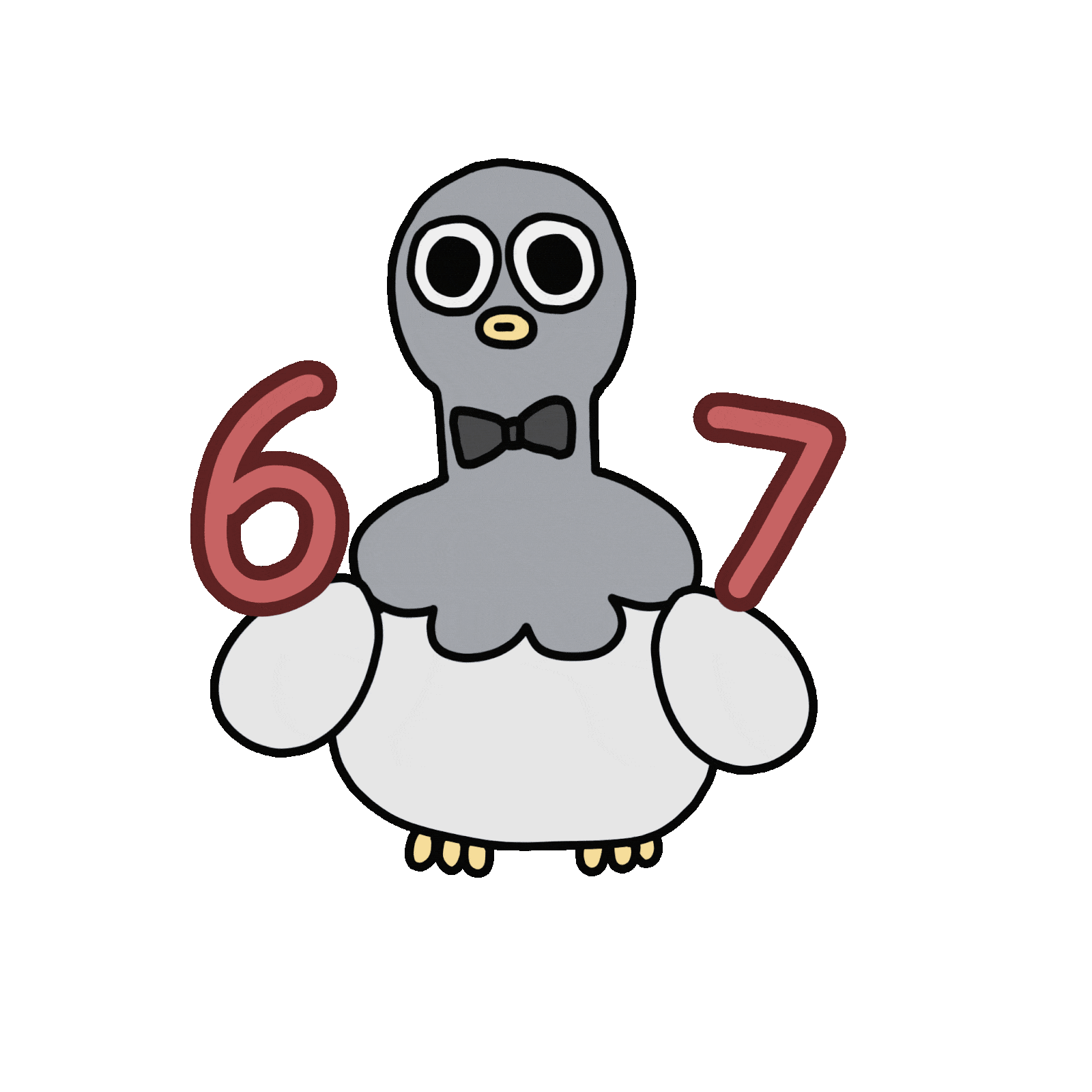 Coo Coo, the chronically outside New York pigeon character from Yuki's Friends