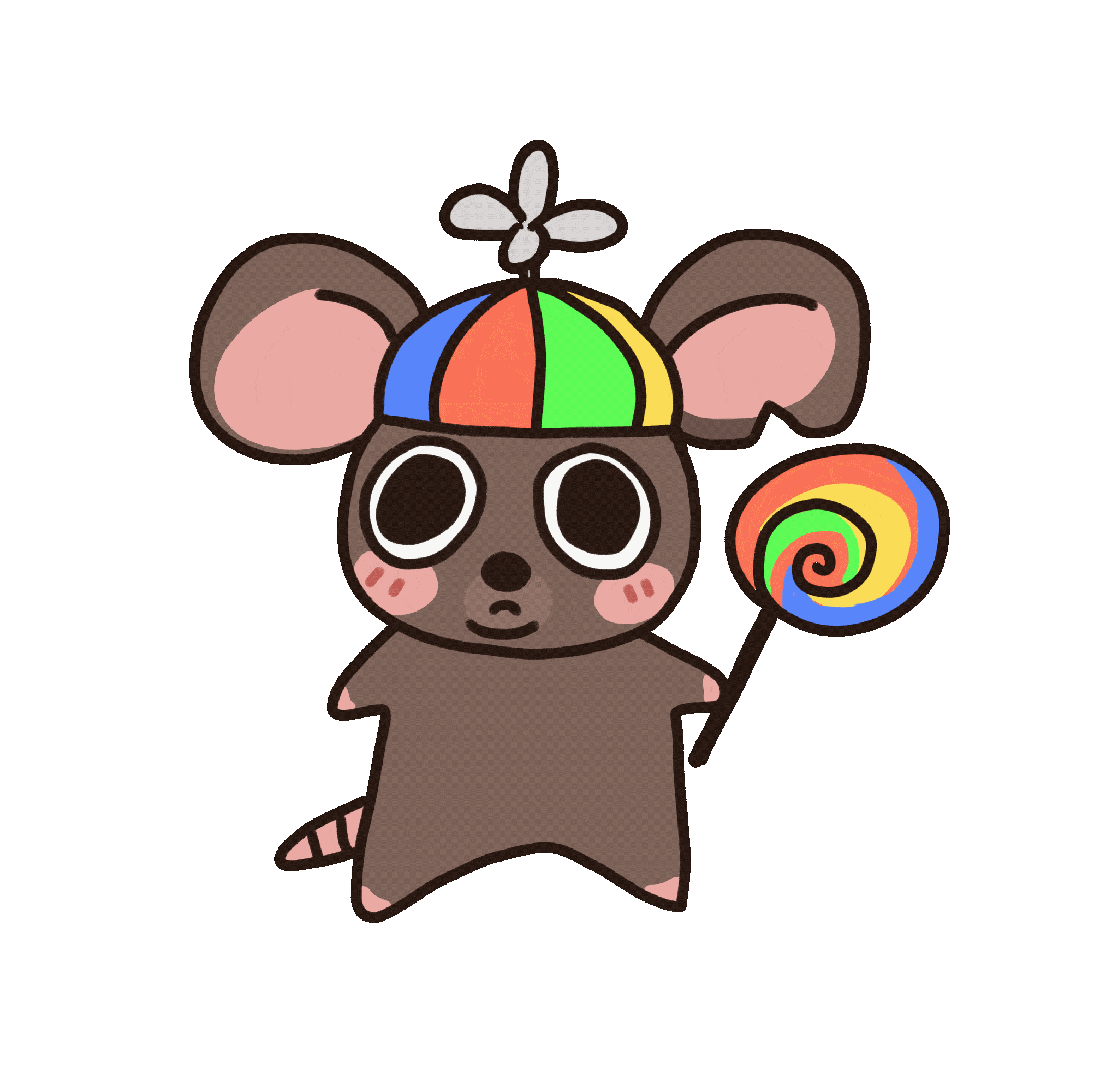 Ratan, the analytical character with a chipped ear from Yuki's Friends