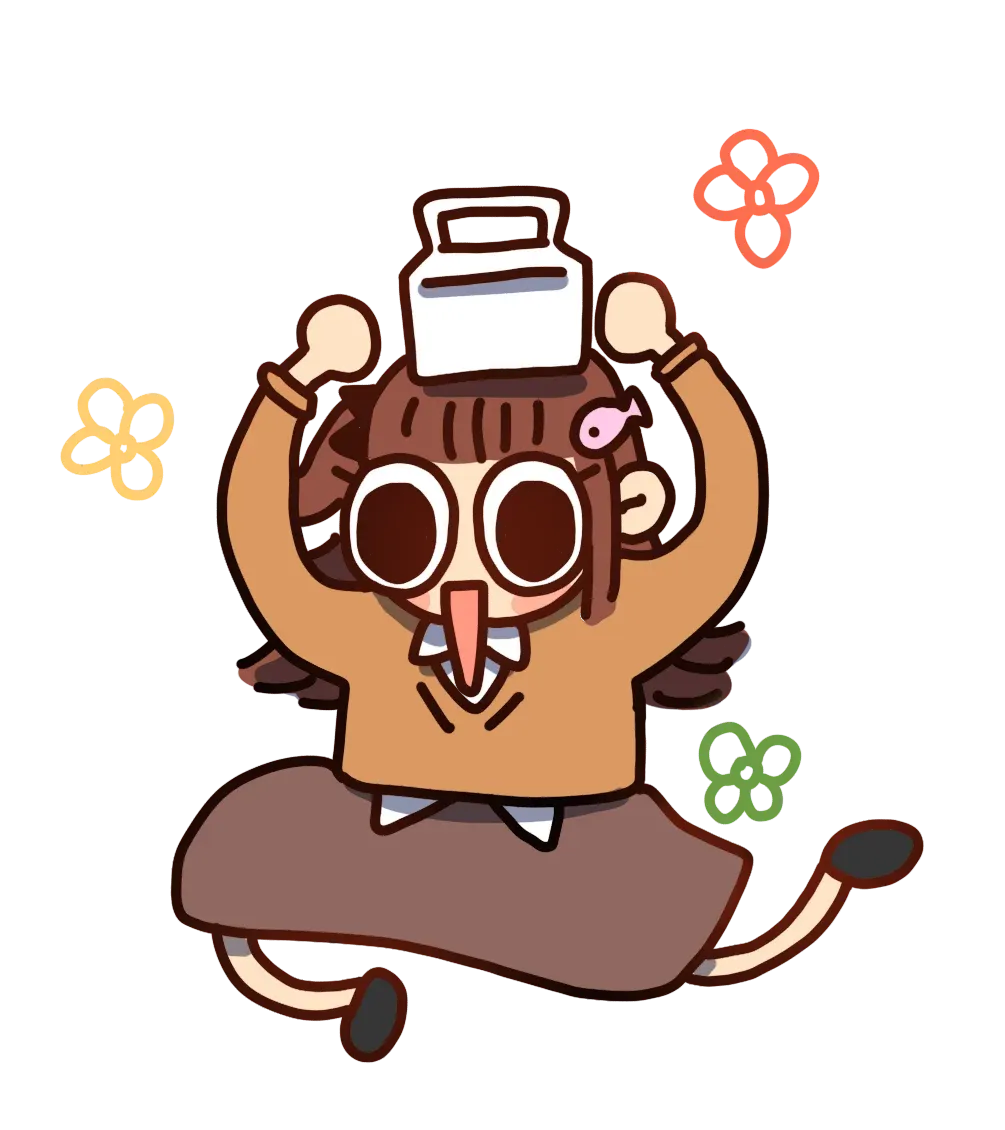 Yuki, the dramatic ENFJ from Yuki's Friends - soft pink character who cries at dog videos